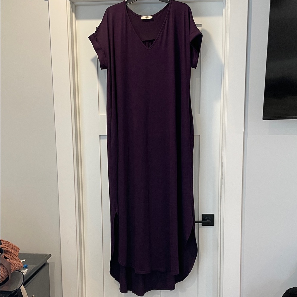Entro Deep Purple High Low Dress - size XL